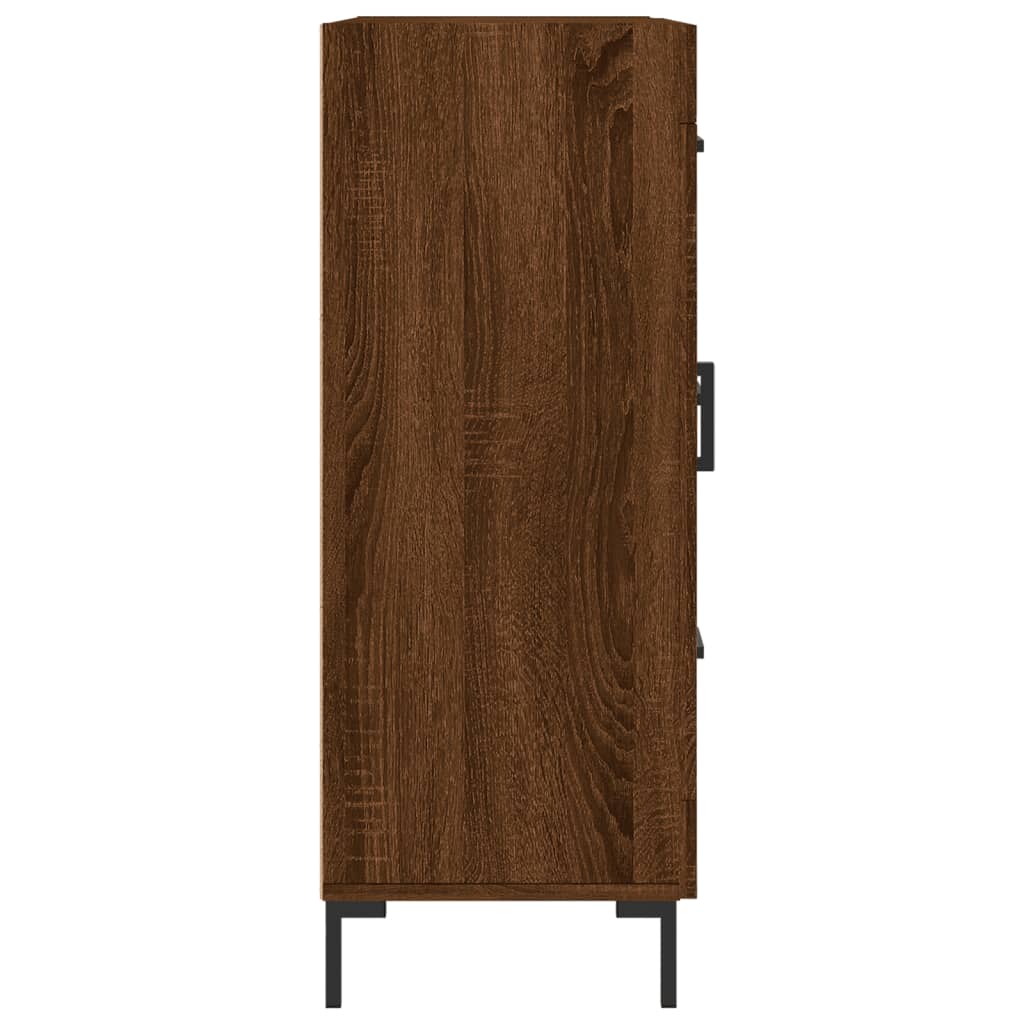 Buffet chêne marron 69,5x34x90 cm bois d'ingénierie