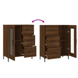 Buffet chêne marron 69,5x34x90 cm bois d'ingénierie