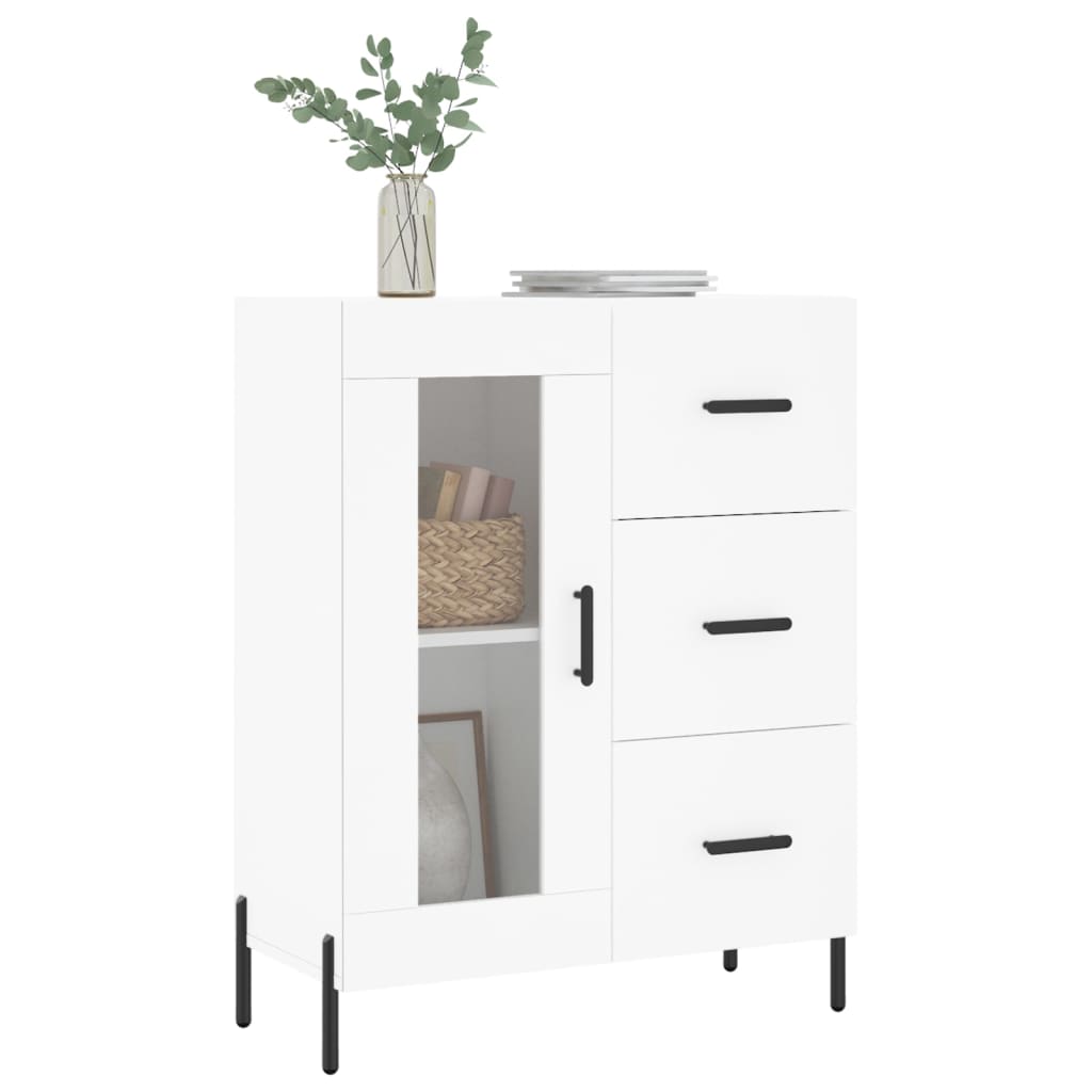 Buffet blanc 69,5x34x90 cm bois d'ingénierie