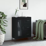 Black sideboard 69.5x34x90 cm engineered wood