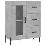 Buffet gris béton 69,5x34x90 cm bois d'ingénierie