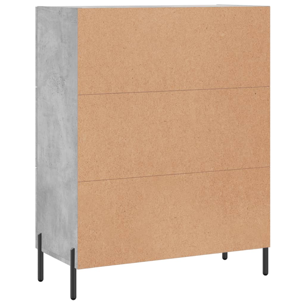 Betongraues Sideboard 69,5 x 34 x 90 cm, Holzwerkstoff