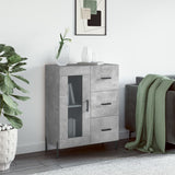 Betongraues Sideboard 69,5 x 34 x 90 cm, Holzwerkstoff