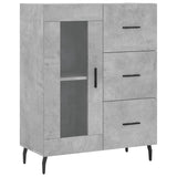 Betongraues Sideboard 69,5 x 34 x 90 cm, Holzwerkstoff