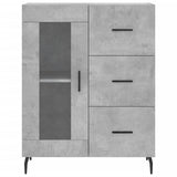 Betongraues Sideboard 69,5 x 34 x 90 cm, Holzwerkstoff