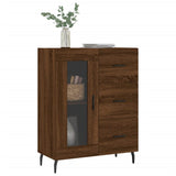 Buffet chêne marron 69,5x34x90 cm bois d'ingénierie