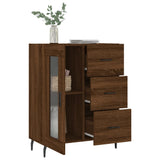 Buffet chêne marron 69,5x34x90 cm bois d'ingénierie