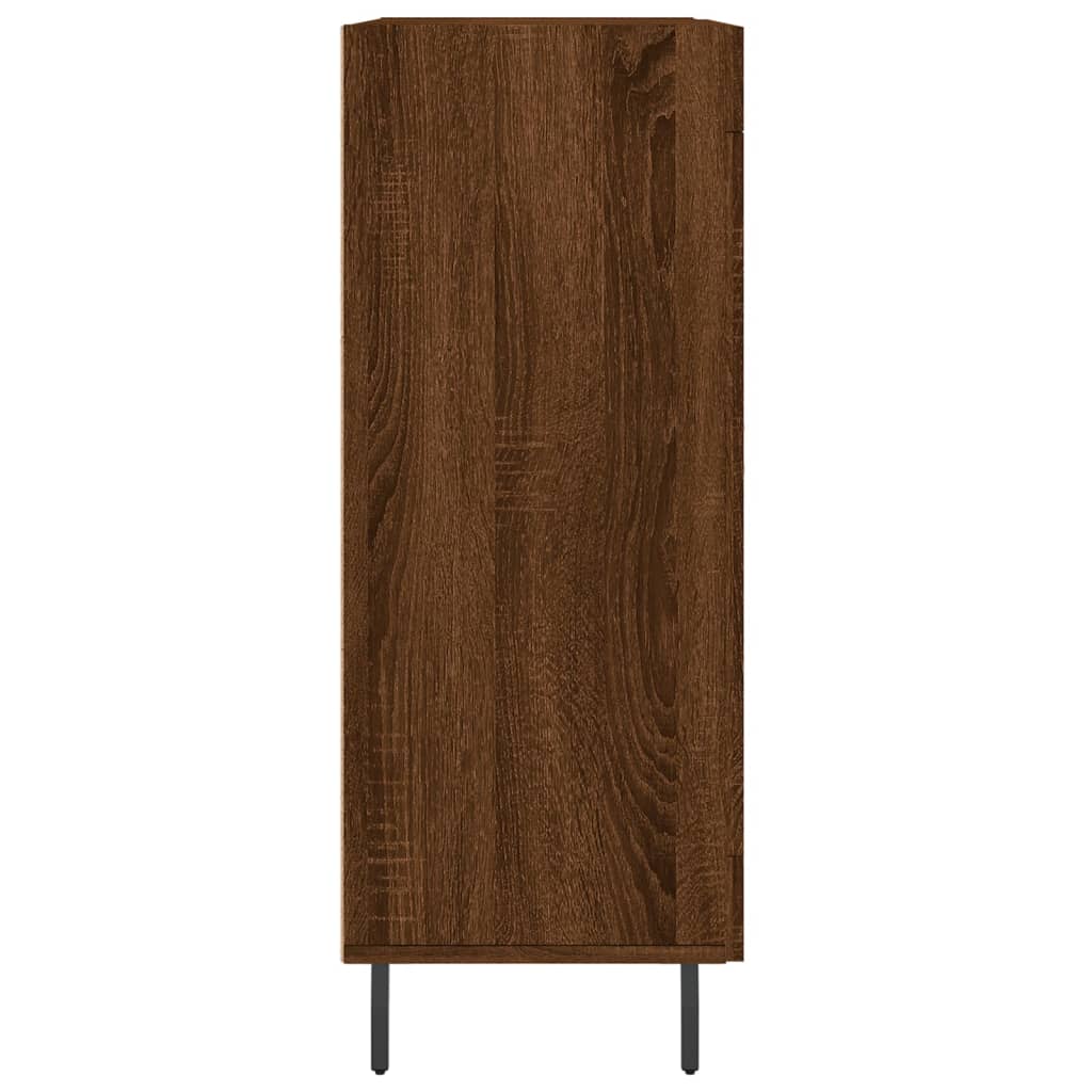 Buffet chêne marron 69,5x34x90 cm bois d'ingénierie