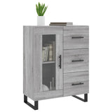 Sonoma graues Sideboard 69,5 x 34 x 90 cm, Holzwerkstoff