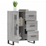 Sonoma graues Sideboard 69,5 x 34 x 90 cm, Holzwerkstoff