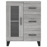 Sonoma graues Sideboard 69,5 x 34 x 90 cm, Holzwerkstoff