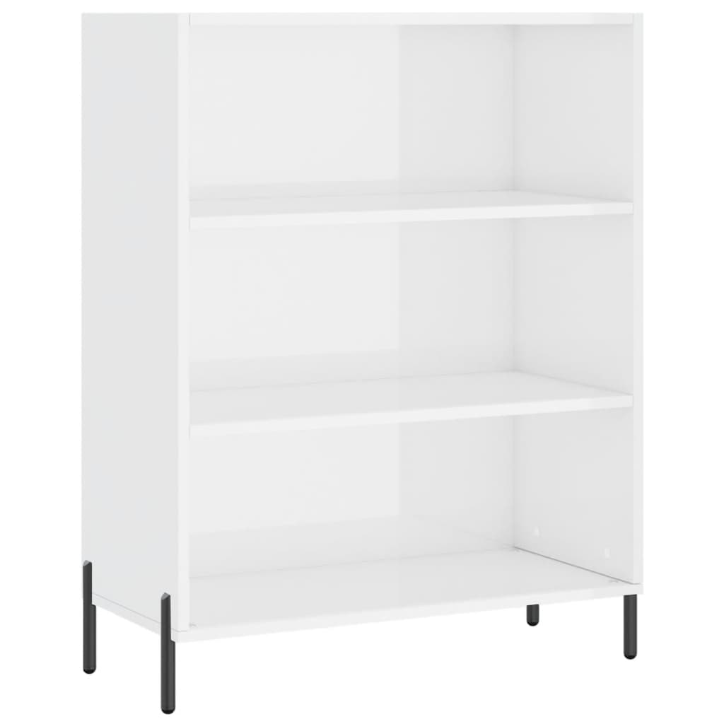 Glossy white shelving cabinet 69.5x32.5x90 cm