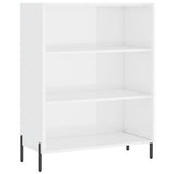 Armoire à étagères blanc brillant 69,5x32,5x90 cm