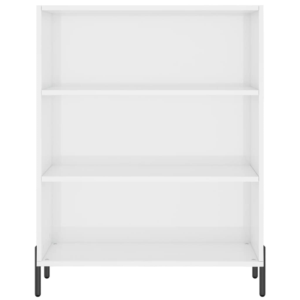 Glossy white shelving cabinet 69.5x32.5x90 cm