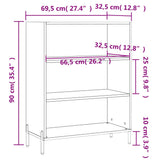 Glossy white shelving cabinet 69.5x32.5x90 cm