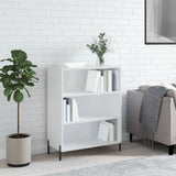 Glossy white shelving cabinet 69.5x32.5x90 cm