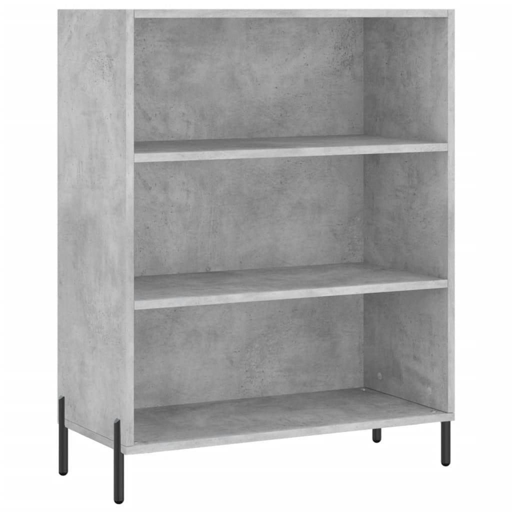 Armoire à étagères gris béton 69,5x32,5x90 cm bois d'ingénierie