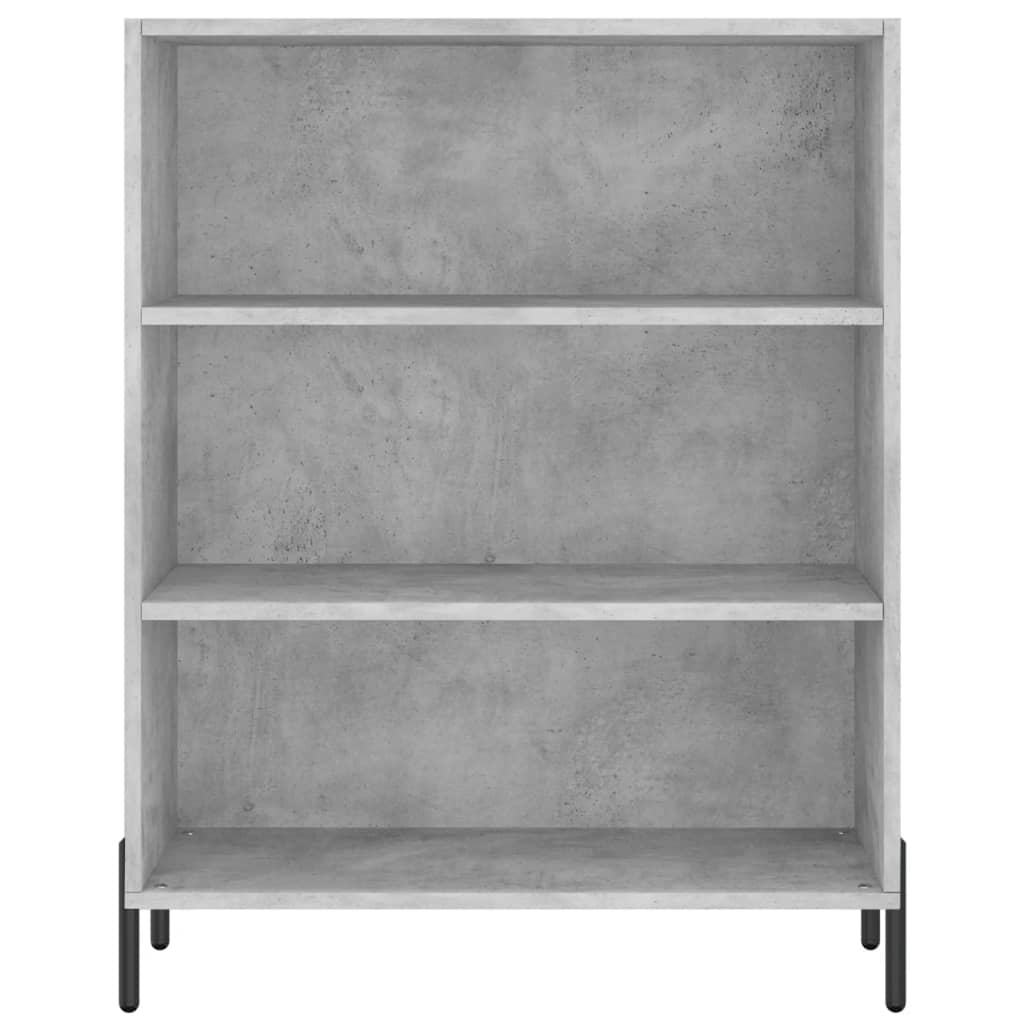 Armoire à étagères gris béton 69,5x32,5x90 cm bois d'ingénierie