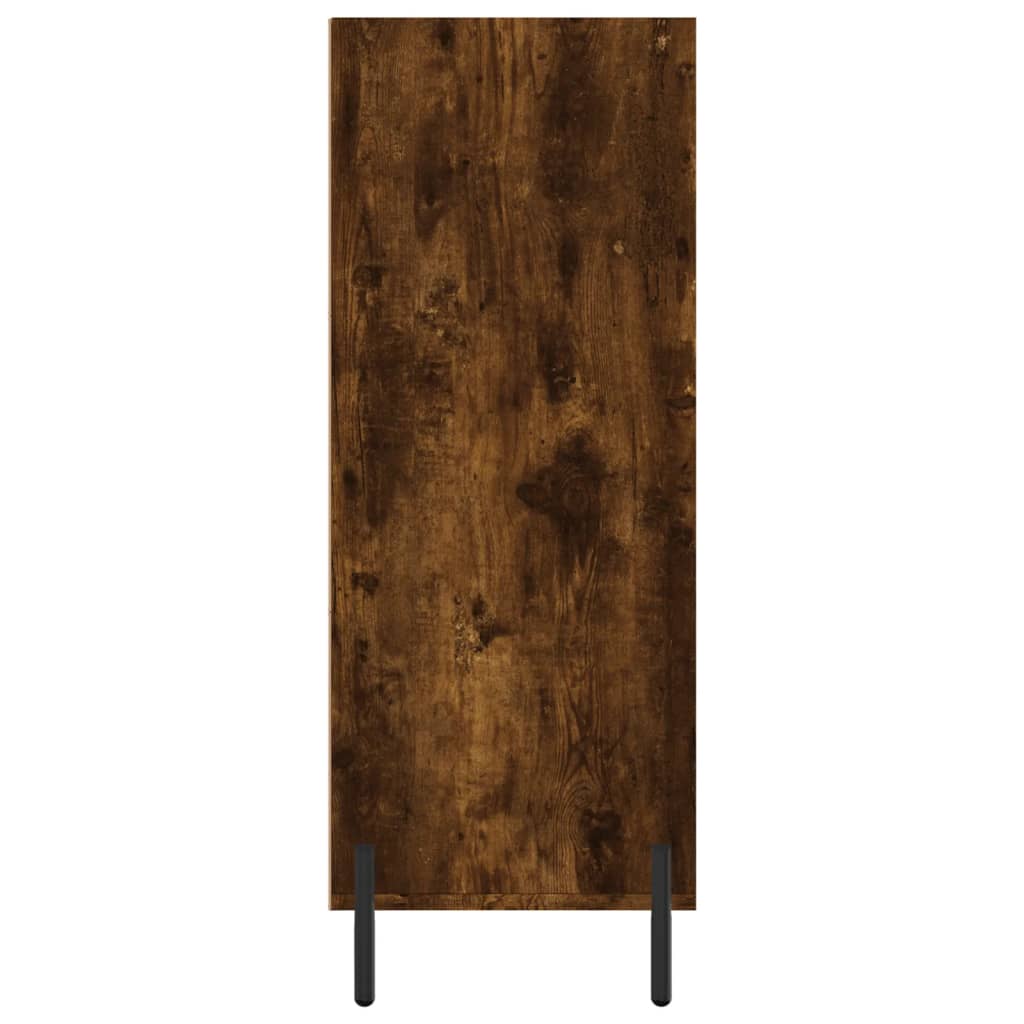 Armoire à étagères chêne fumé 69,5x32,5x90 cm bois d'ingénierie