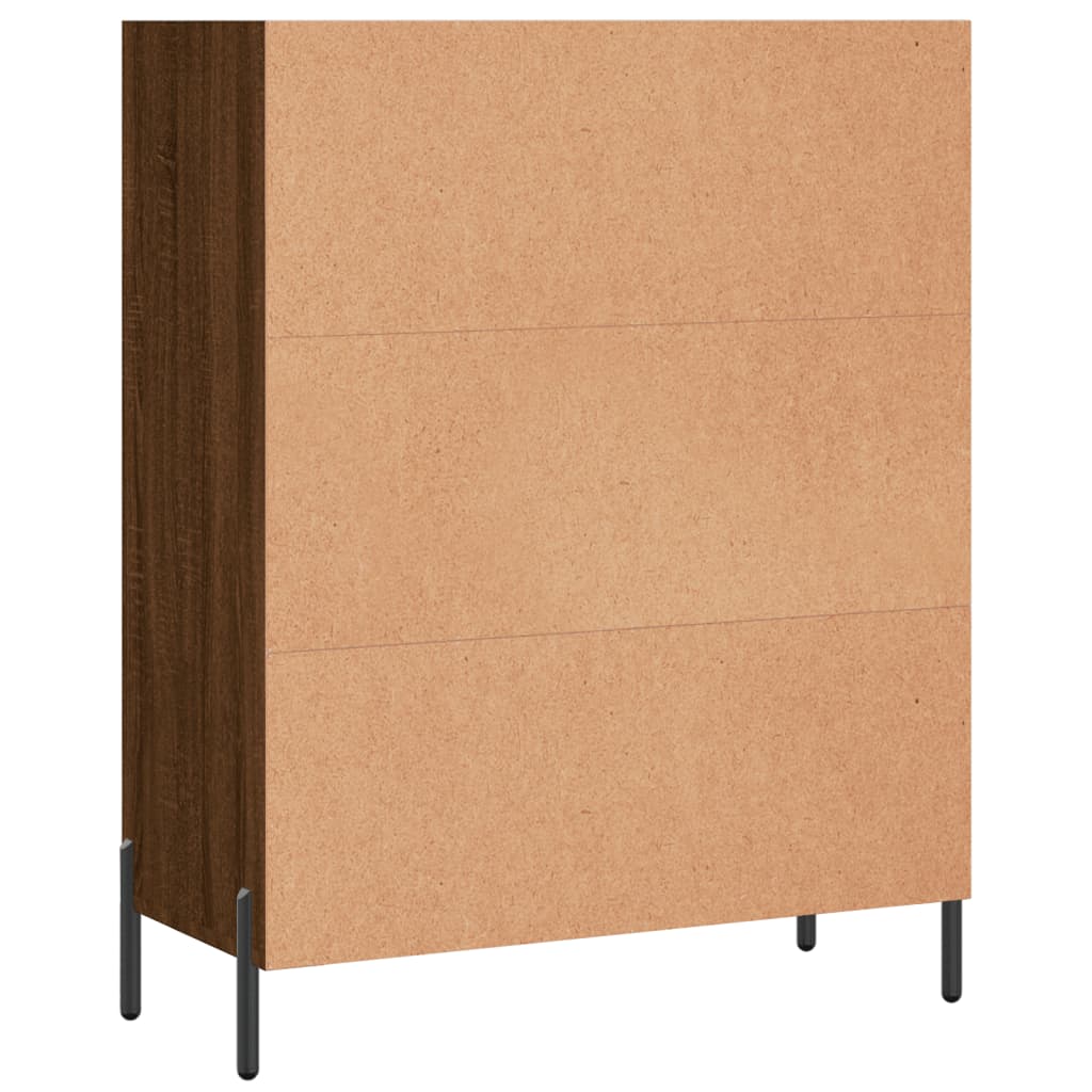 Armoire à étagères chêne marron 69,5x32,5x90 cm bois ingénierie