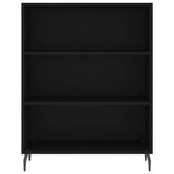 Armoire à étagères noir 69,5x32,5x90 cm bois d'ingénierie