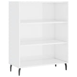 Armoire à étagères blanc brillant 69,5x32,5x90 cm