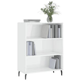 Armoire à étagères blanc brillant 69,5x32,5x90 cm