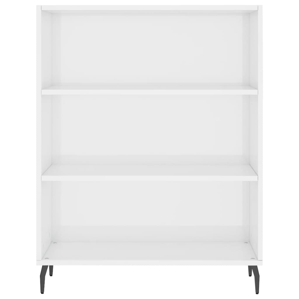 Armoire à étagères blanc brillant 69,5x32,5x90 cm