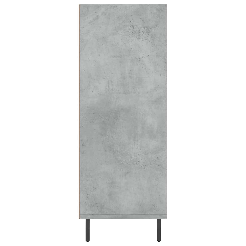 Armoire à étagères gris béton 69,5x32,5x90 cm bois d'ingénierie