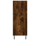 Armoire à étagères chêne fumé 69,5x32,5x90 cm bois d'ingénierie