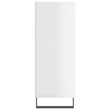 Armoire à étagères blanc brillant 69,5x32,5x90 cm