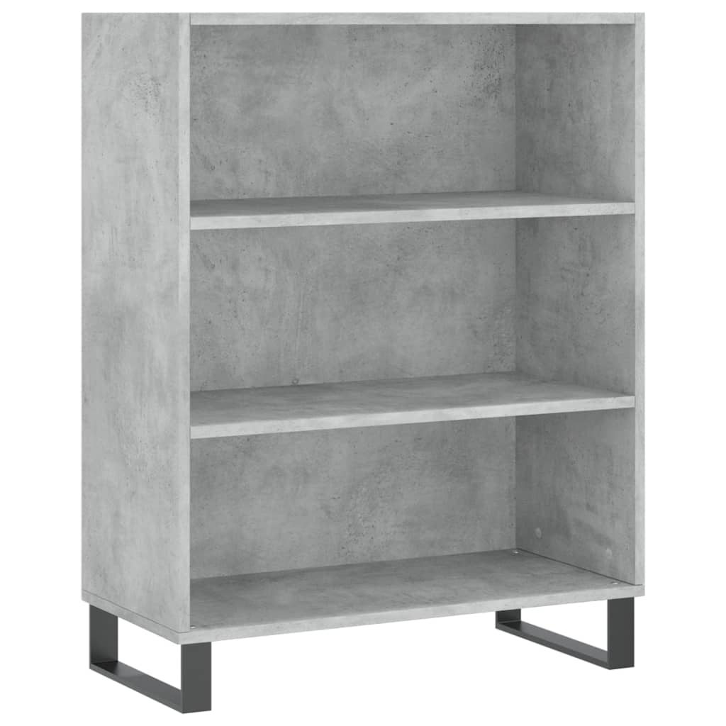 Armoire à étagères gris béton 69,5x32,5x90 cm bois d'ingénierie