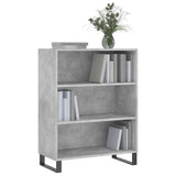 Armoire à étagères gris béton 69,5x32,5x90 cm bois d'ingénierie