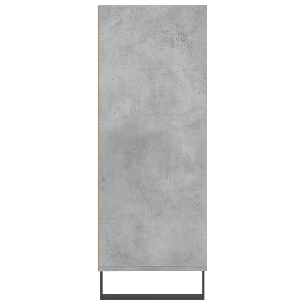 Concrete gray shelving cabinet 69.5x32.5x90 cm engineered wood