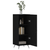 Schwarzes Sideboard 34,5 x 34 x 90 cm. Holzwerkstoff