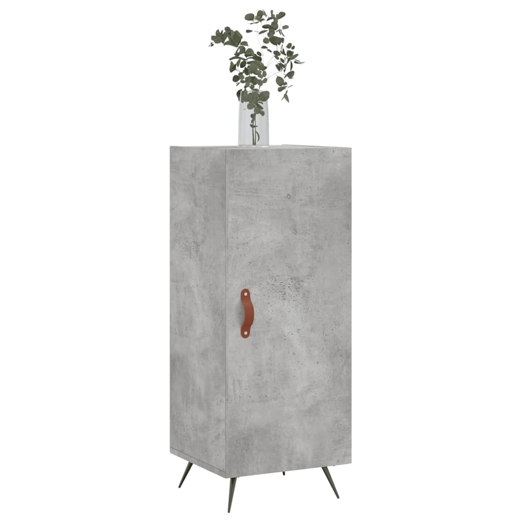 Buffet Gris béton 34,5x34x90 cm Bois d'ingénierie