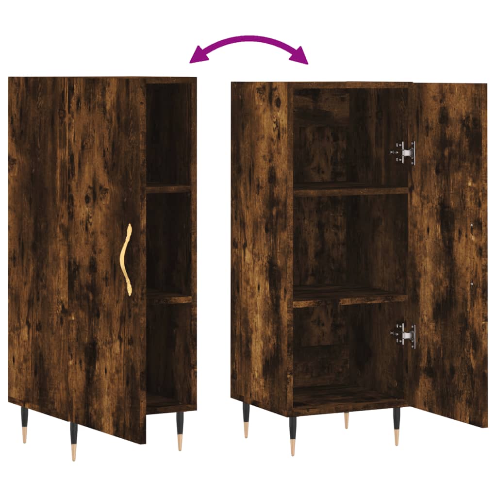 Buffet Chêne fumé 34,5x34x90 cm Bois d'ingénierie