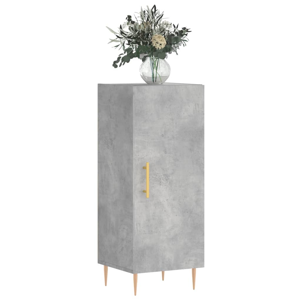 Buffet Gris béton 34,5x34x90 cm Bois d'ingénierie