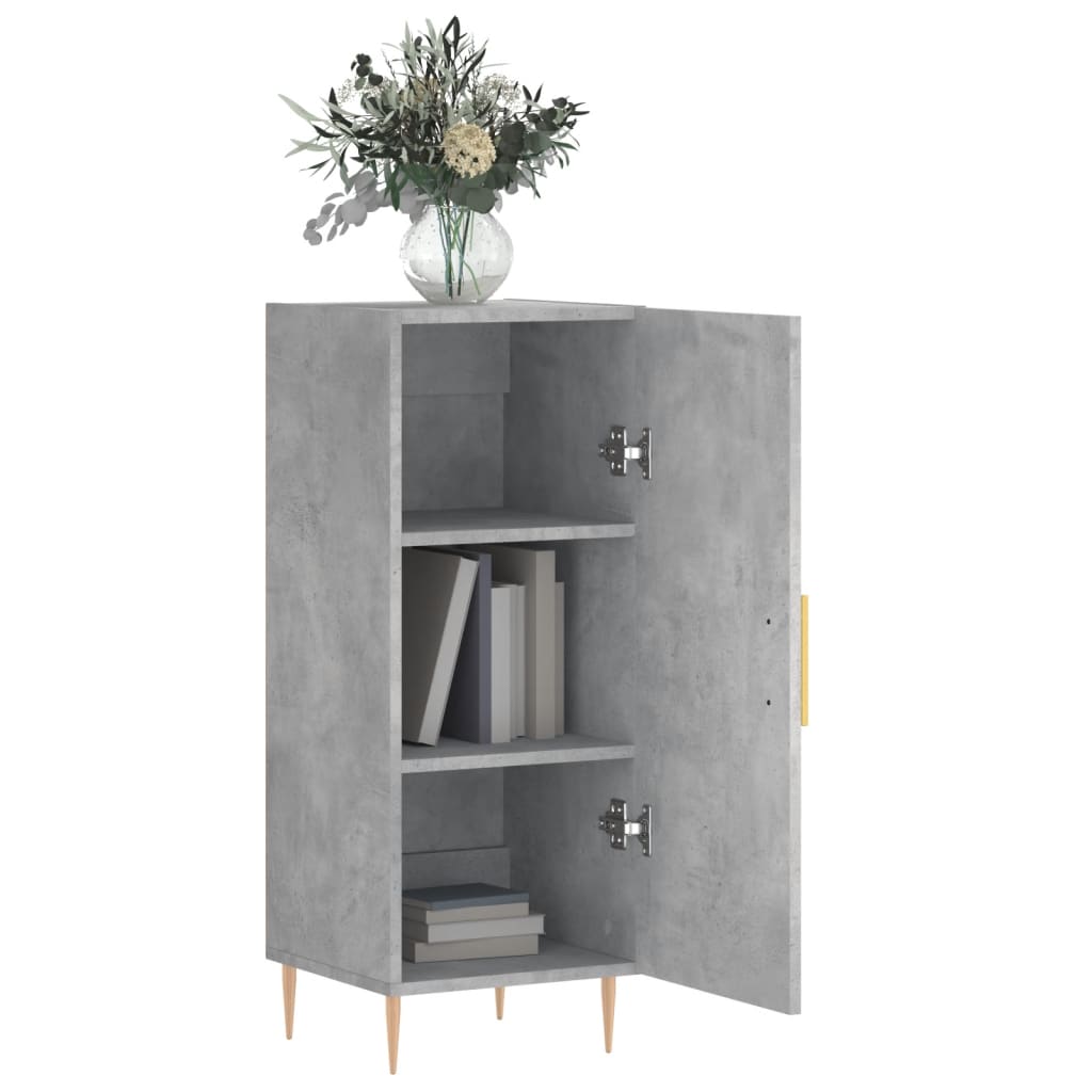 Buffet Gris béton 34,5x34x90 cm Bois d'ingénierie