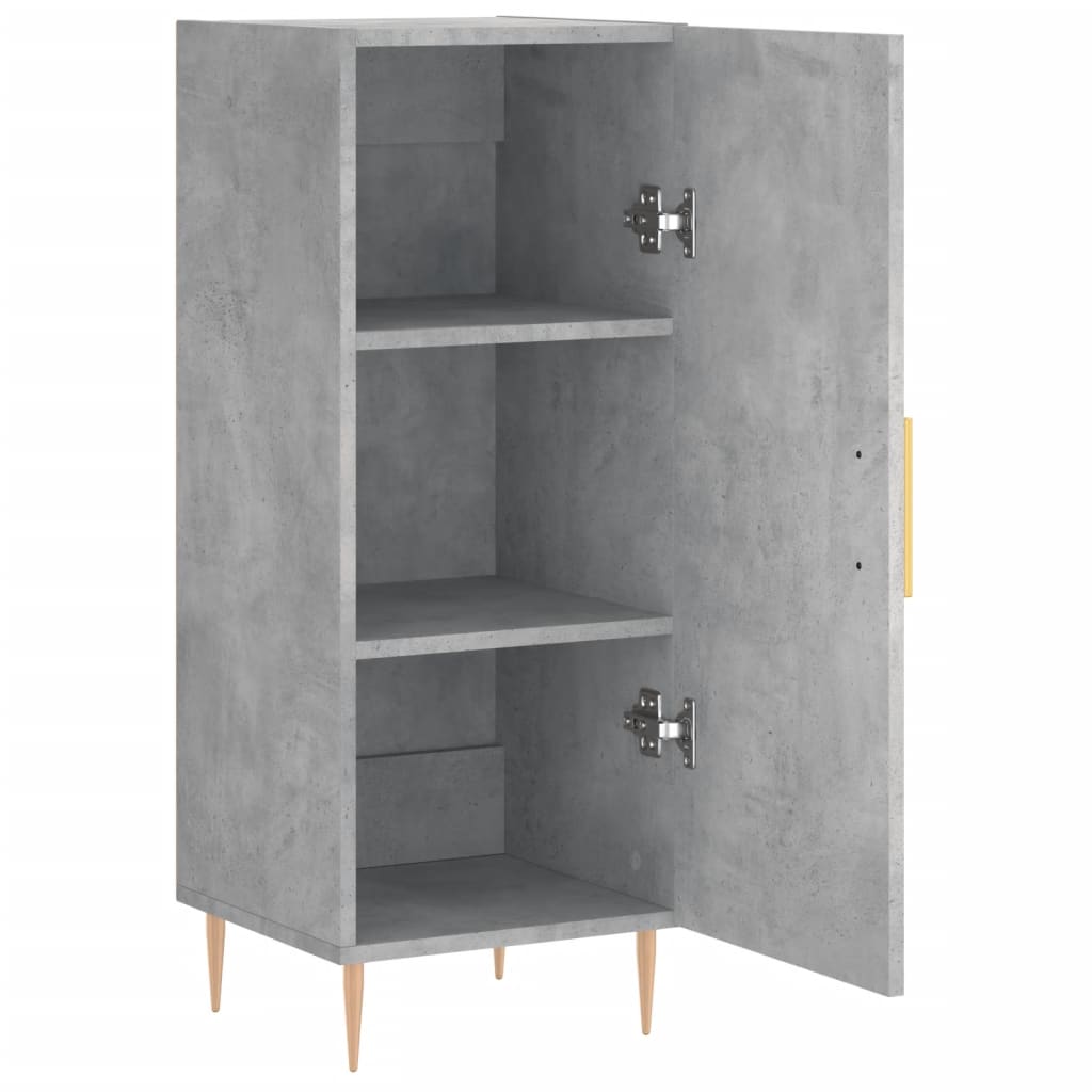 Buffet Gris béton 34,5x34x90 cm Bois d'ingénierie