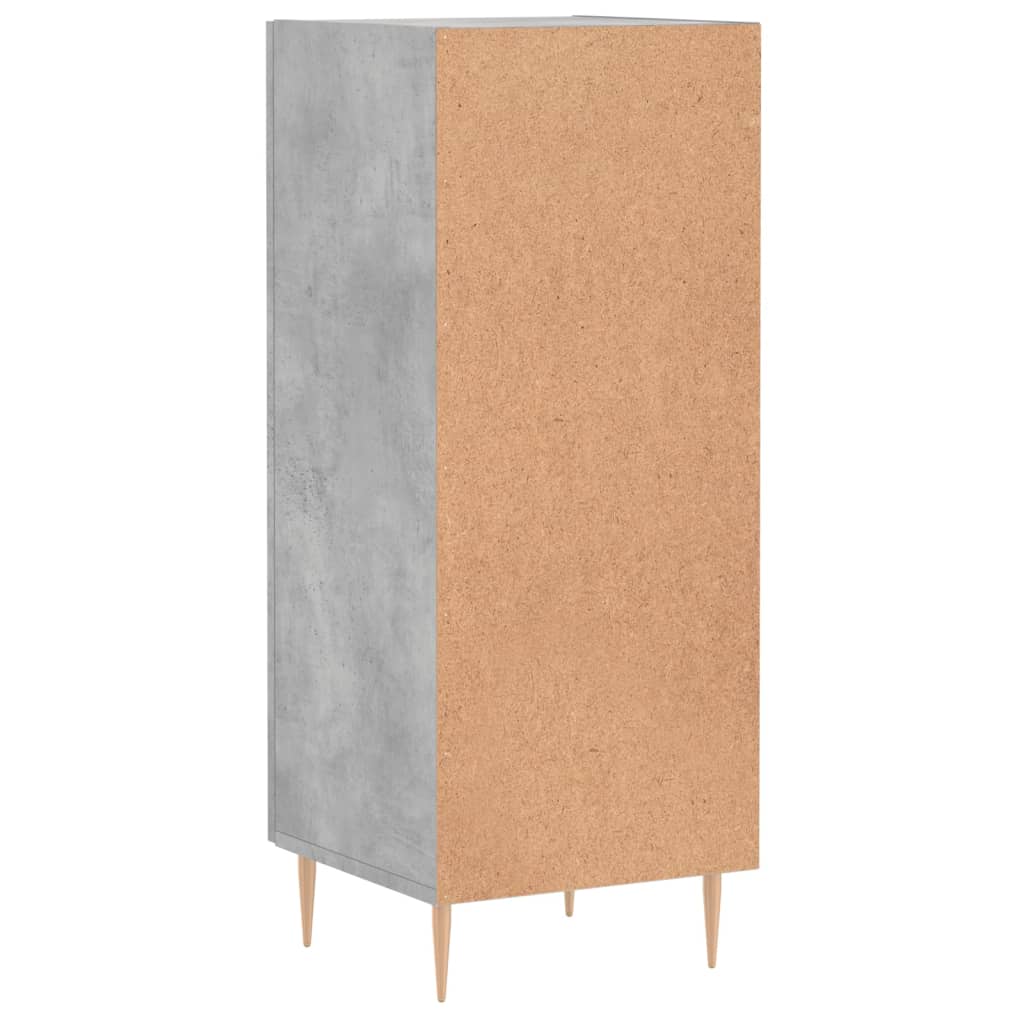 Buffet Gris béton 34,5x34x90 cm Bois d'ingénierie