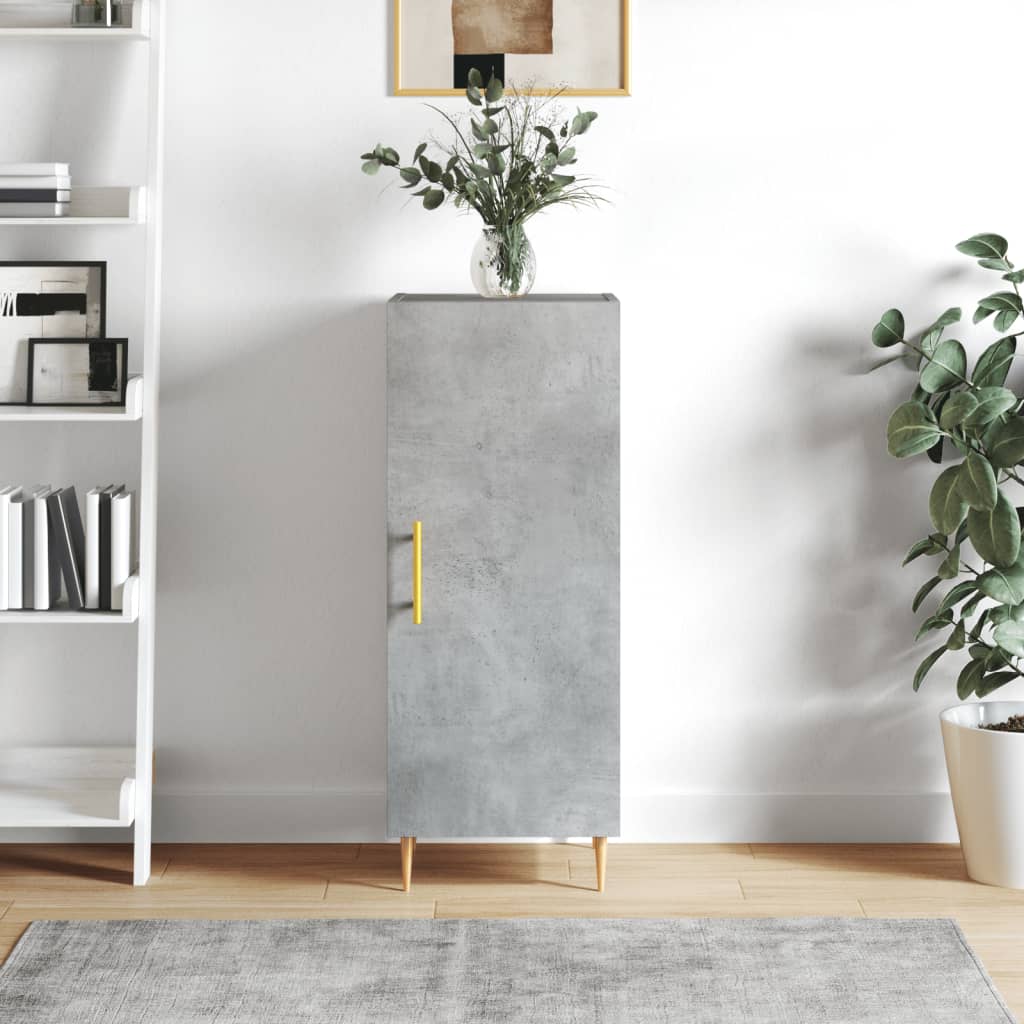 Concrete Grey Sideboard 34.5x34x90 cm Engineered Wood