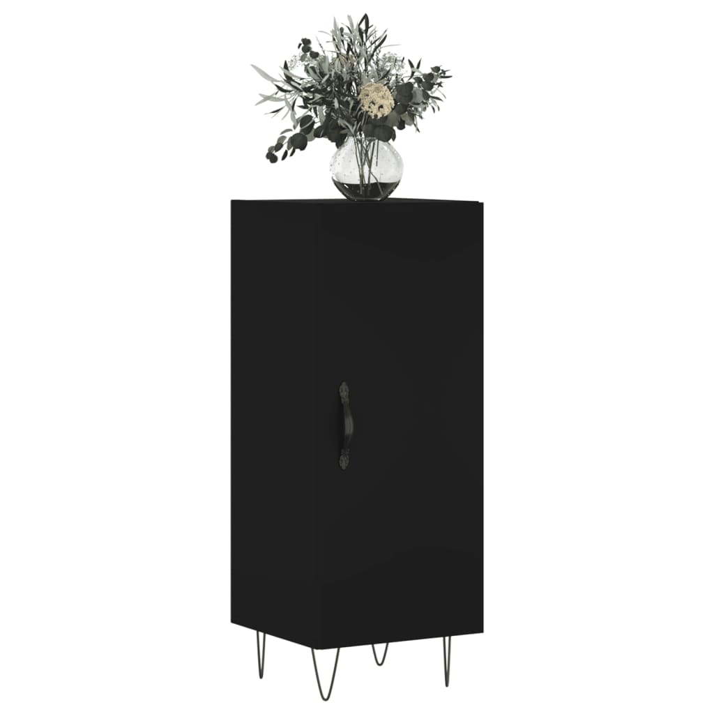 Schwarzes Sideboard 34,5 x 34 x 90 cm. Holzwerkstoff