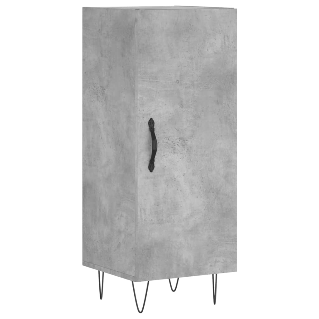 Buffet Gris béton 34,5x34x90 cm Bois d'ingénierie