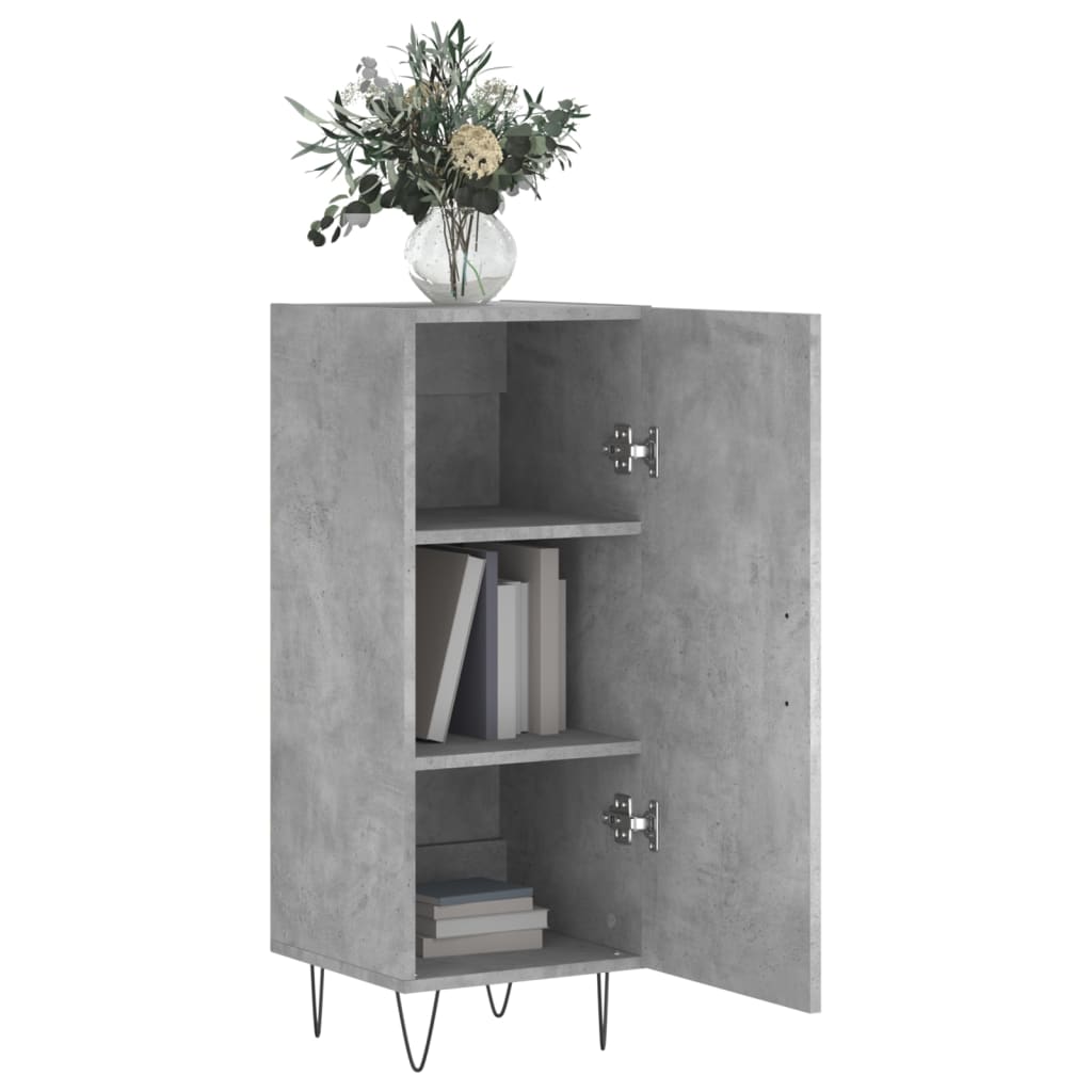 Concrete Grey Sideboard 34.5x34x90 cm Engineered Wood