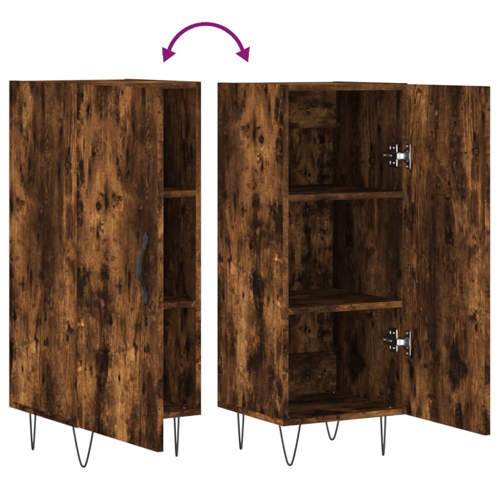 Buffet Chêne fumé 34,5x34x90 cm Bois d'ingénierie