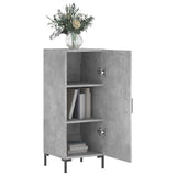 Buffet Gris béton 34,5x34x90 cm Bois d'ingénierie