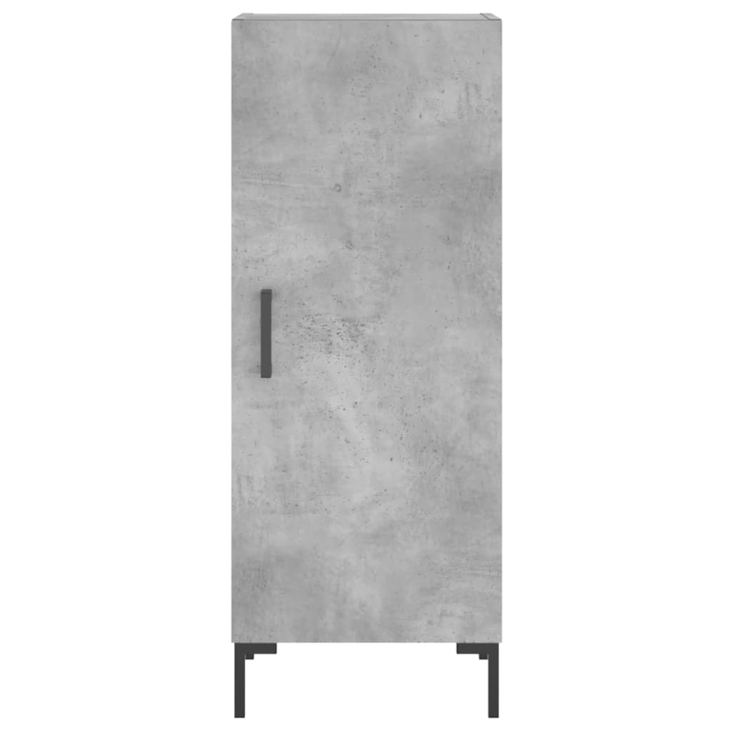 Buffet Gris béton 34,5x34x90 cm Bois d'ingénierie