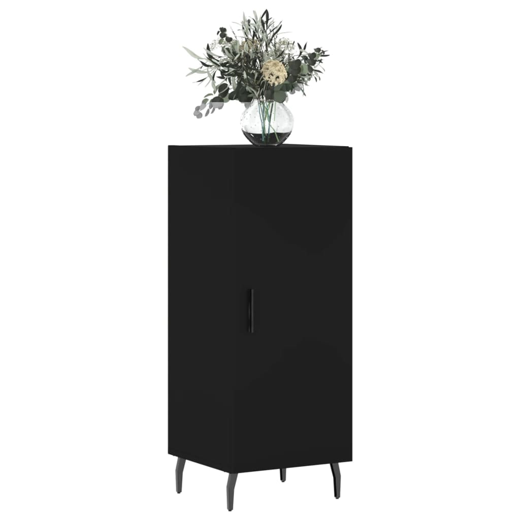 Schwarzes Sideboard 34,5 x 34 x 90 cm. Holzwerkstoff