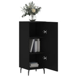 Schwarzes Sideboard 34,5 x 34 x 90 cm. Holzwerkstoff